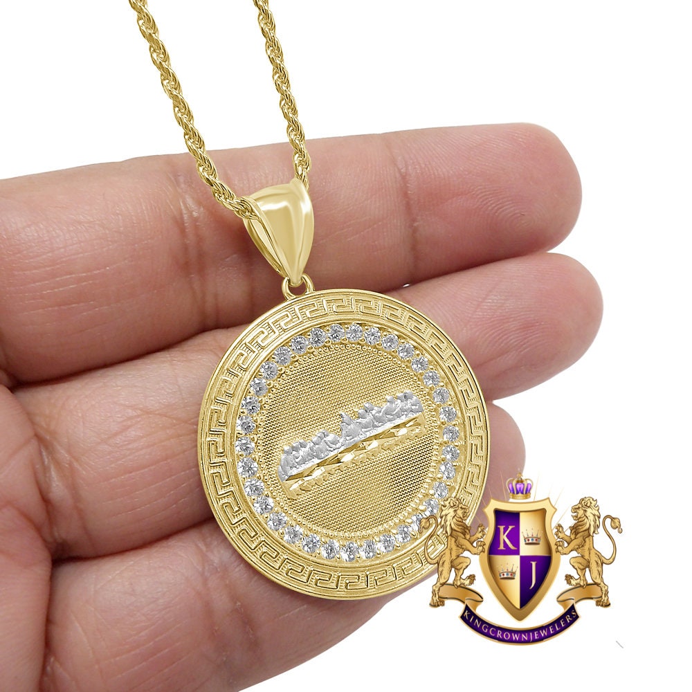 Men's 100% 10K Real Solid Yellow Gold Last Supper Religious Pendent Medallion Charm + Free Chain
