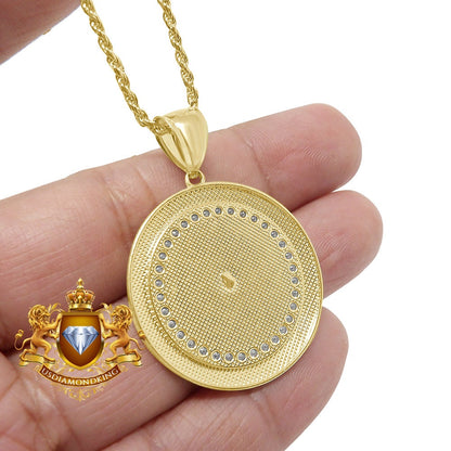 Men's 100% 10K Real Solid Yellow Gold Last Supper Religious Pendent Medallion Charm + Free Chain
