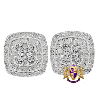 Real Genuine Diamonds 0.35 Cwt. Small 12mm Earrings Stud 10K Gold Finish Unisex