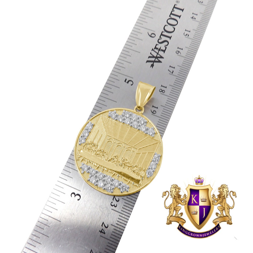10K Real Authentic Solid Yellow Gold Last Supper Jesus Apostles Gospel  Pendant Religious Pendent Medallion Charm + Free Chain