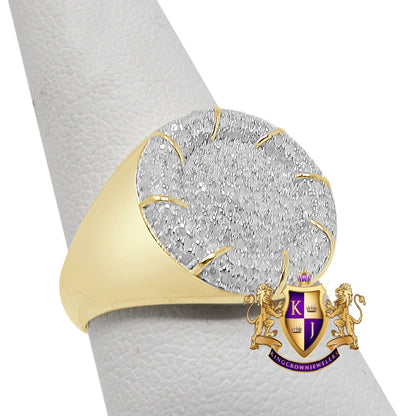 Authentic Real Genuine Diamond 0.70 Cwt. 10K Yellow Gold Over Wedding Engagement Men's Pinky Ring Band