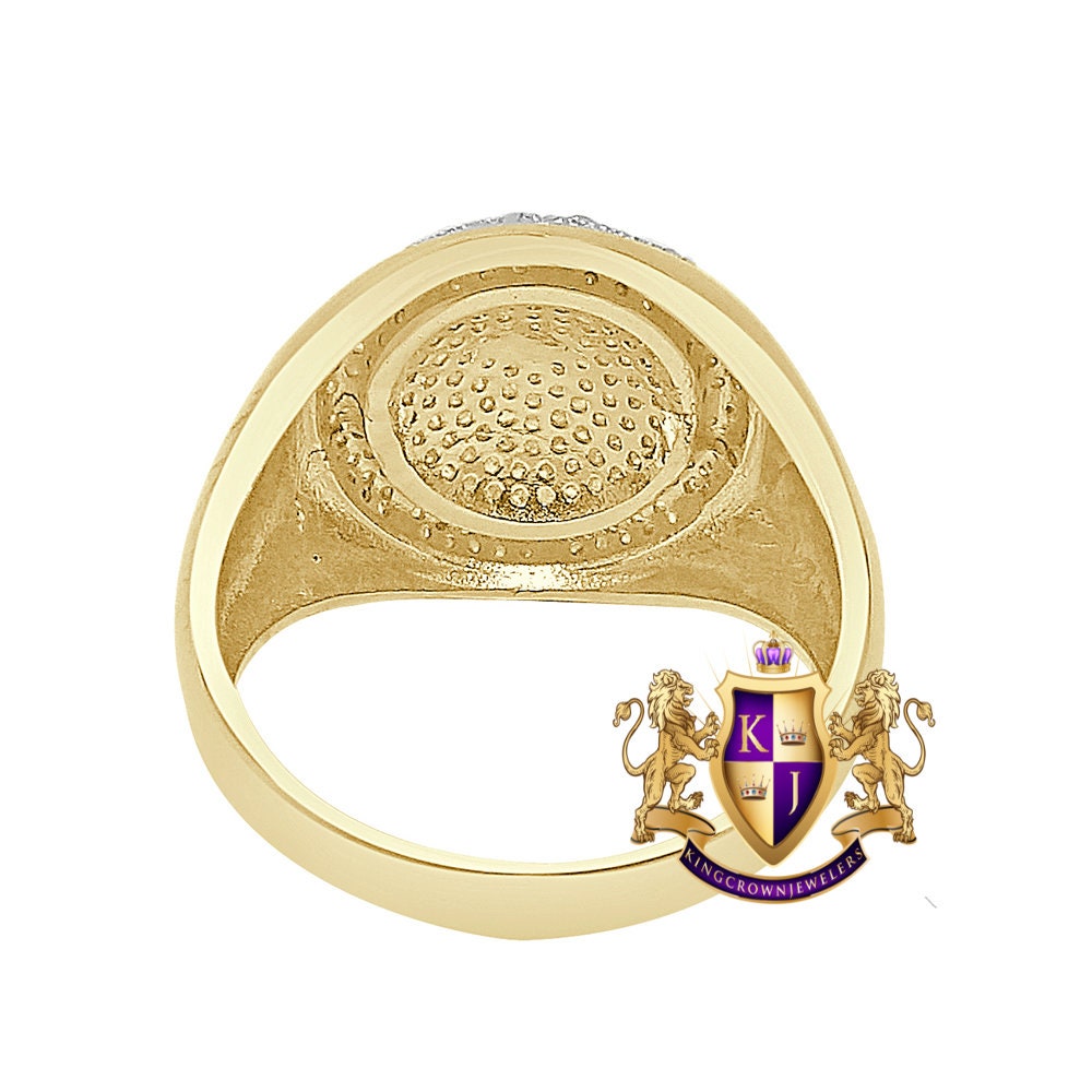 Authentic Real Genuine Diamond 0.70 Cwt. 10K Yellow Gold Over Wedding Engagement Men's Pinky Ring Band