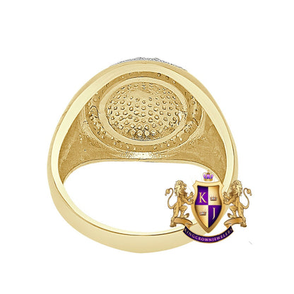 Authentic Real Genuine Diamond 0.70 Cwt. 10K Yellow Gold Over Wedding Engagement Men's Pinky Ring Band