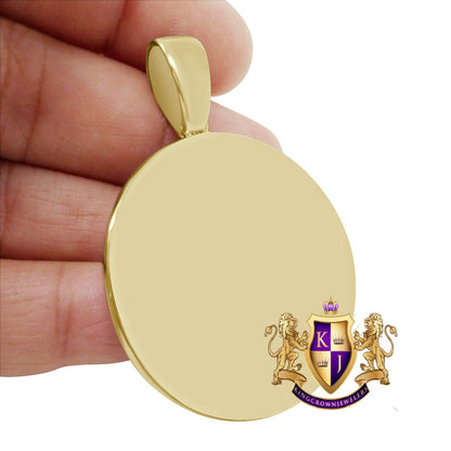 28 + Grams Real Sterling Silver Simulated Diamond Seal of US President American Eagle Pendant Charm Medallion 10K Gold Over Big XL 2.40''