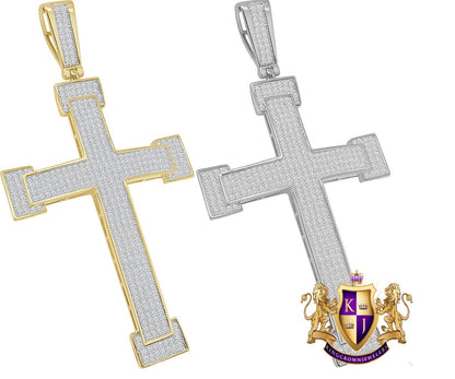 Men's Big XL 3.25'' Simulated Diamond 14K Gold Over Jesus Cross Designer Custom Charm Pendent