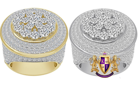 30 + Grams Big XL Jumbo Genuine Sterling Silver 12 Cwt. Simulated Diamond 14K Gold Over Men's Ring Band