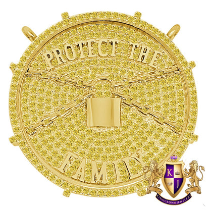 Lemonade Canary Custom Piece 14K Gold Over Real Sterling Silver Protect The Family 3D Pendant Medallion Charm 41 + Grams