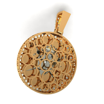 Real Genuine Diamond 32 Degree Scottish Rite Masonic Freemason Pendent 10K Gold Over Charm 2''