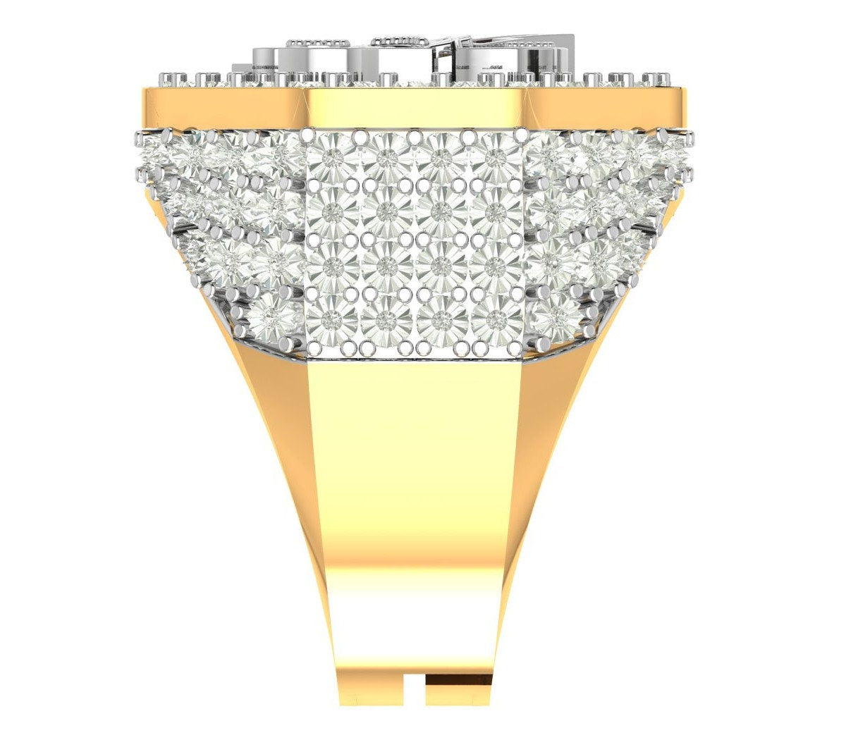 Real Diamond Scottish Rite 32 Degree Wings Up Masonic Knights Templar Freemasonry Freemason Band Ring (Adjustable 9.5 Up To 10.5)