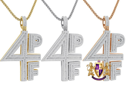 Men's 30 + Grams Real Genuine Sterling Silver Baguette Simulated Diamond 4PF Four Pockets Full Rich Custom Charm Pendant + Free Chain 2.30''