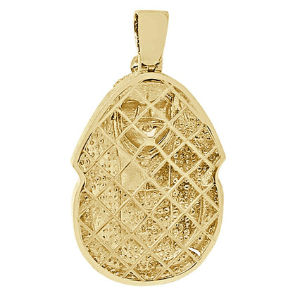 20 + Grams Real Genuine Authentic Diamond Egyptian Pharaoh King Tut Pendant 10k Gold Finish Mummy Charm 2.35''