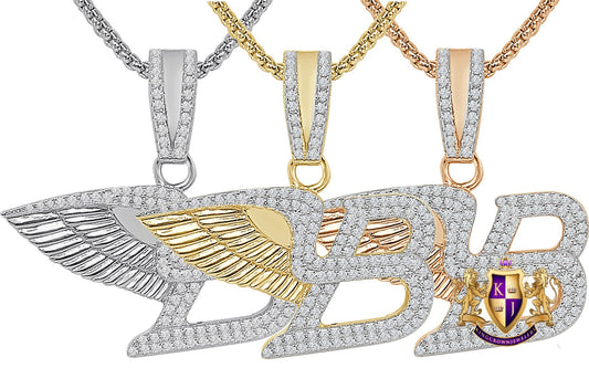 Real Genuine Italian Sterling Silver 2.00 Cwt. Simulated Diamond 10K Gold Over Custom Designer Charm Luxury Car Pendent + Free Chain Unisex