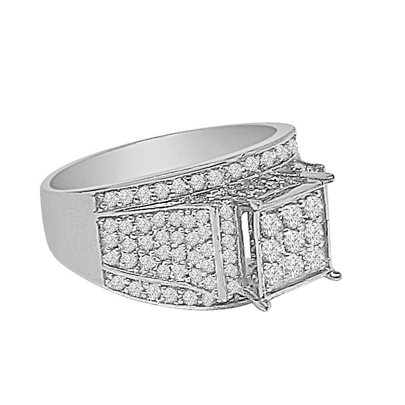 14K White Gold Over Round Cut Simulated Diamond Ladies Women's Bridal Wedding Engagement Ring Band