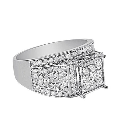 14K White Gold Over Round Cut Simulated Diamond Ladies Women's Bridal Wedding Engagement Ring Band