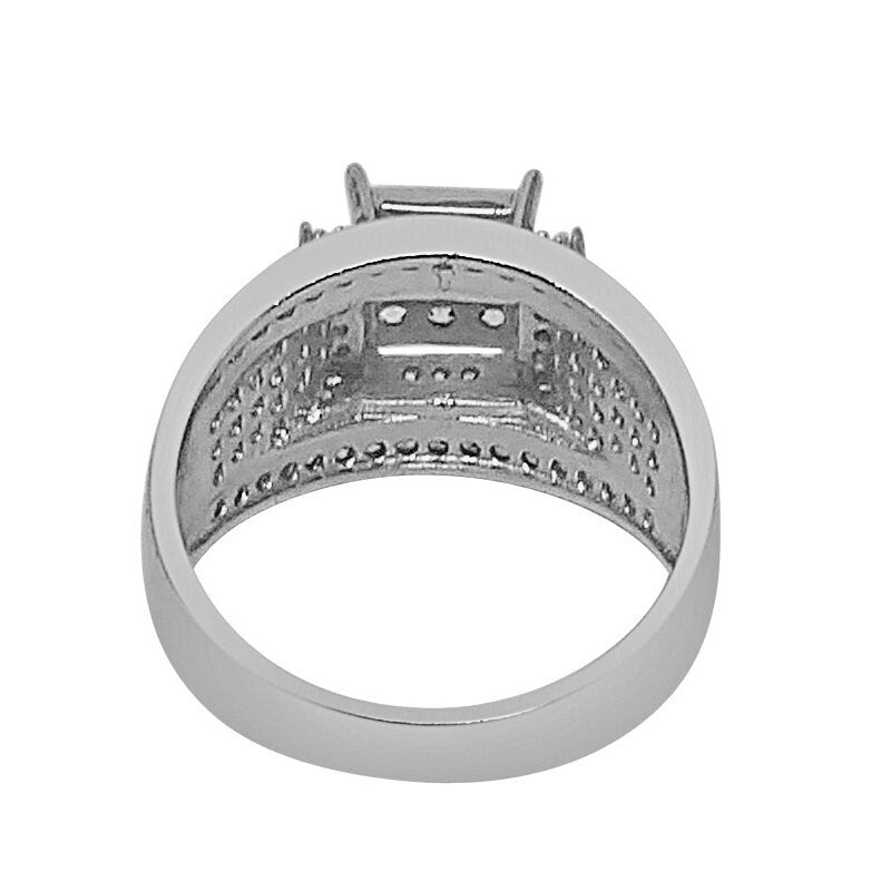14K White Gold Over Round Cut Simulated Diamond Ladies Women's Bridal Wedding Engagement Ring Band
