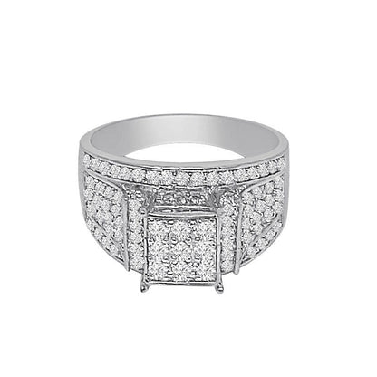 14K White Gold Over Round Cut Simulated Diamond Ladies Women's Bridal Wedding Engagement Ring Band