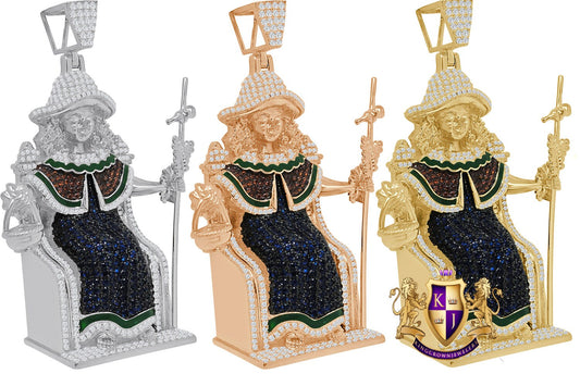 74 + Grams Big XL 3'' Exclusive Custom Piece Real Sterling Silver Santo Nino De Atocha 14K Gold Over Multi Tone Pendant Baby Jesus Charm