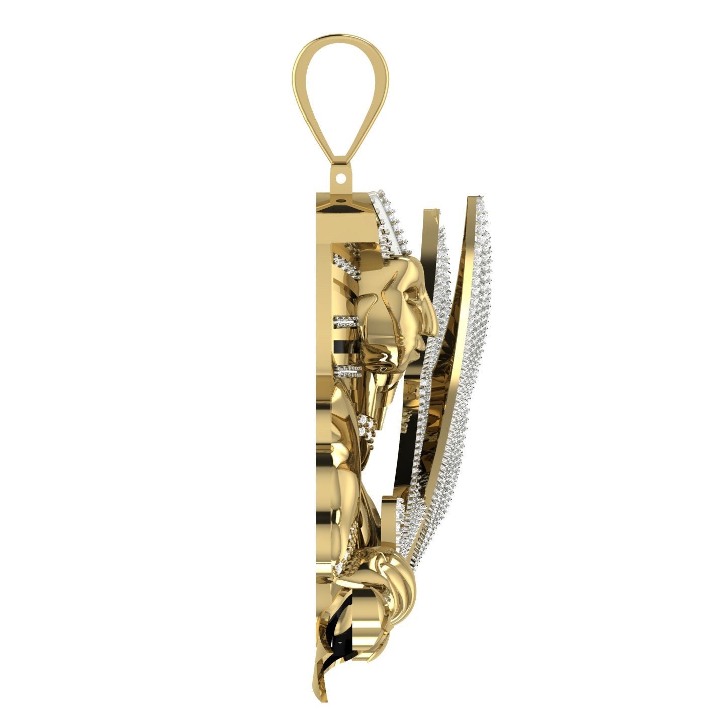 45 + Grams 100% Real Genuine Diamond Knights Templar Freemasonry Masonic 10K Gold Over Men's Exclusive Custom Charm Pendent Big XL 3''