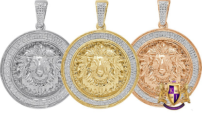 Men's Real Genuine Authentic Diamond 0.40 Cwt. 14+ Grams Lion King Head Face Pendant 10K Solid Gold Over Round Charm Medallion 1.75''