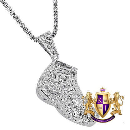 Real Genuine Diamonds 0.40 Cwt. 20+ Grams  Designer Shoe Sneaker Men's Custom Pendent 10K Gold Over Charm 1.75