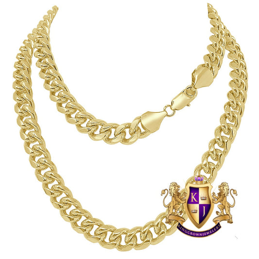 Solid Men's Thick 16mm 460+ Grams Heavy Miami Cuban Curb Link 18K Yellow Gold Over Chain Necklace 38''