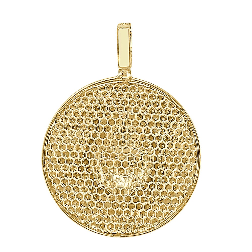 31+ Grams Big 2.5'' Genuine Sterling Silver 9.00 Cwt. Simulated Diamond 14K Gold Over Oakland Raiders Sports Men's Medallion Pendant Charm