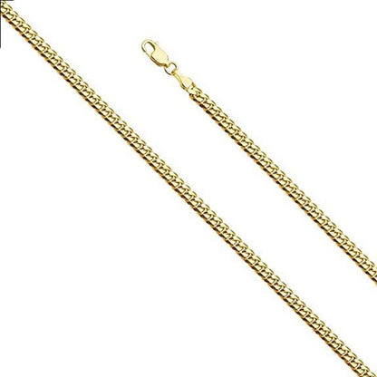 Real Genuine Italian Sterling Silver 25+ Grams 6mm 14K Gold Finish Solid Miami Cuban Curb Link Chain Neckless 24'' High Quality Unisex