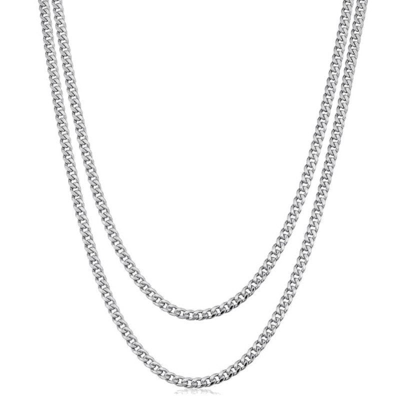 Real Genuine Italian Sterling Silver 25+ Grams 6mm 14K Gold Finish Solid Miami Cuban Curb Link Chain Neckless 24'' High Quality Unisex