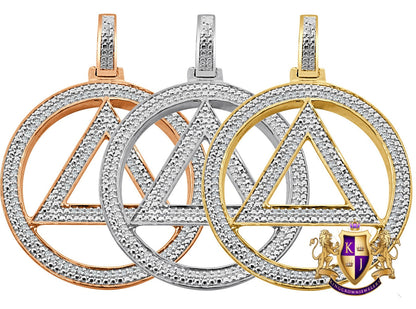 Real Genuine Authentic Diamond All-Seeing Eye Masonic Illuminati Eminem Triangle Sign Eye of Providence 10K Solid Gold Finish Pendant Charm