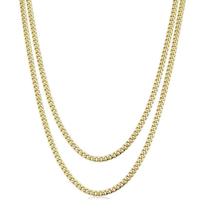 Real Genuine Italian Sterling Silver 25+ Grams 6mm 14K Gold Finish Solid Miami Cuban Curb Link Chain Neckless 24'' High Quality Unisex