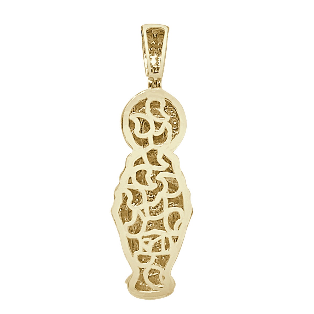 Real Genuine Authentic Diamond 0.40 Cwt. Full Body Jesus Face Piece Unisex Pendant 10K Gold Over Religious Charm Chain Neckless Set 2''