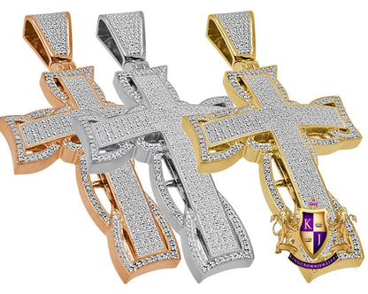 Real Genuine Authentic Natural Diamond 0.40 Cwt. 18+ Grams Holy Jesus Cross Pendant 10K Solid Gold Finish Unisex Religious Charm Big 2.5''