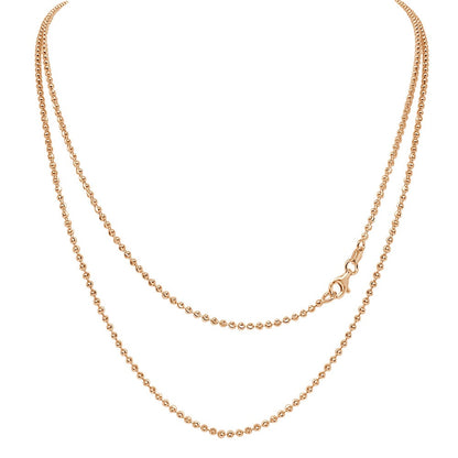 Rose Gold Copper Tone Authentic Real Sterling Silver Simulated Diamond Baby Angel Religious Pendant Charm Chain Neckless Set Small 1.35''