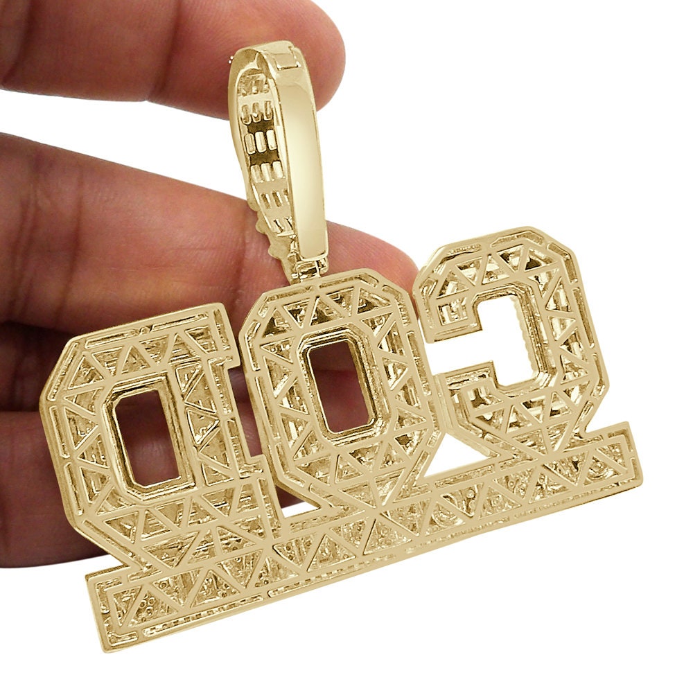 37+ Grams Big Bold 2.5'' Baguette/Round Cut 5.75 Cwt. Simulated Diamond COD Cash On Delivery  Custom Piece 14K Gold On Men's Pendant Charm